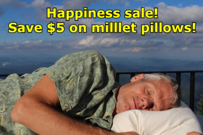 Millet pillow sale, reviews, vs buckwheat, most comfortable pillow, organic and natural! Millet pillows! Millet hull pillow!