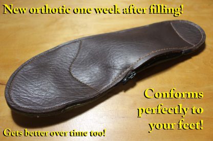 Leather orthotics after one week! Asheville NC orthotics - Burnsville NC orthotics