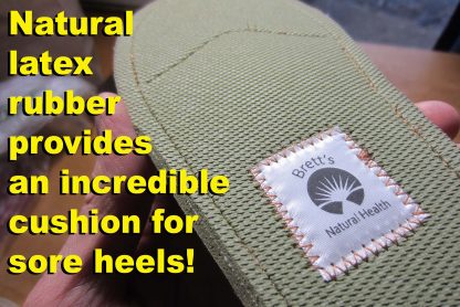 Leather orthotics - latex cushioning. Asheville NC orthotics - Burnsville NC orthotics