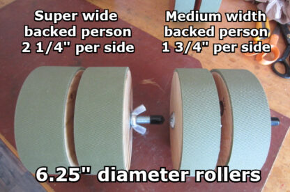 Wooden back roller width