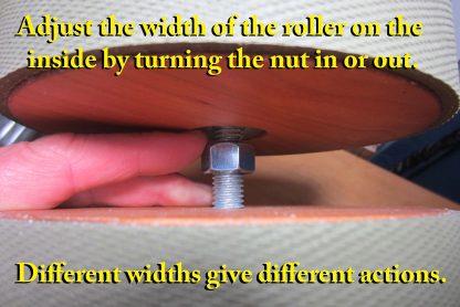 Wooden roller - how to adjust the width of the sides.