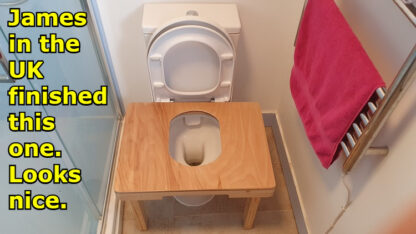 James in the UK finished this Squatting toilet platform. Looks nice.