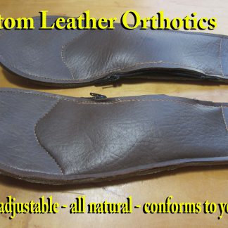 Custom Leather orthotics - leather arch supports - leather shoe inserts -